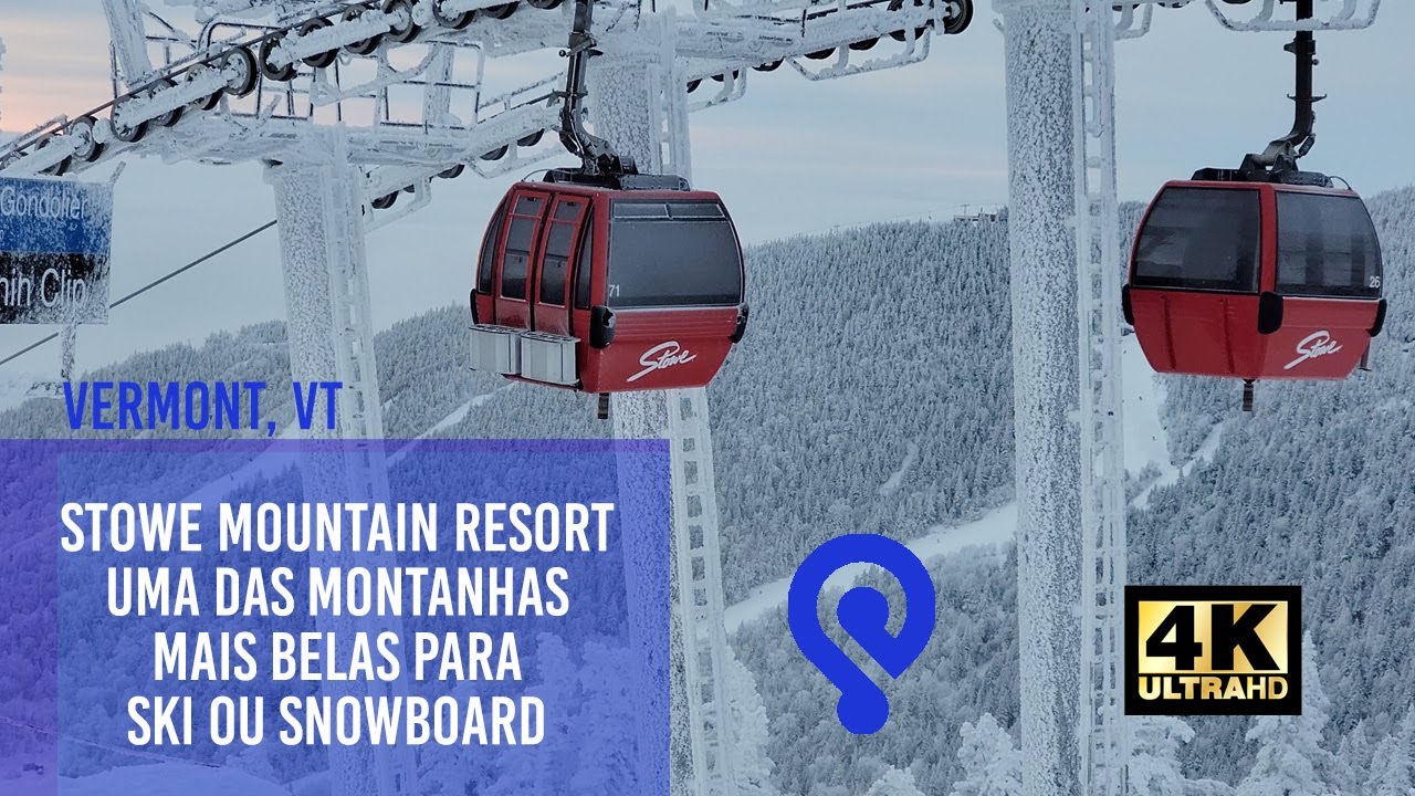 STOWE Mountain Resort Vermont VT. Snowboard Stowe. Montanha snowboard maravilhosa em Vermont.