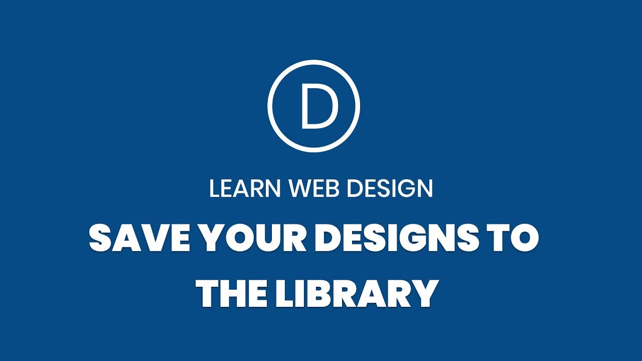 Elegant themes tutorial - Divi library