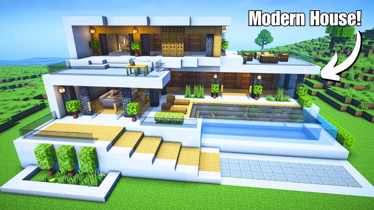 Minecraft: How to Build Modern House Tutorial