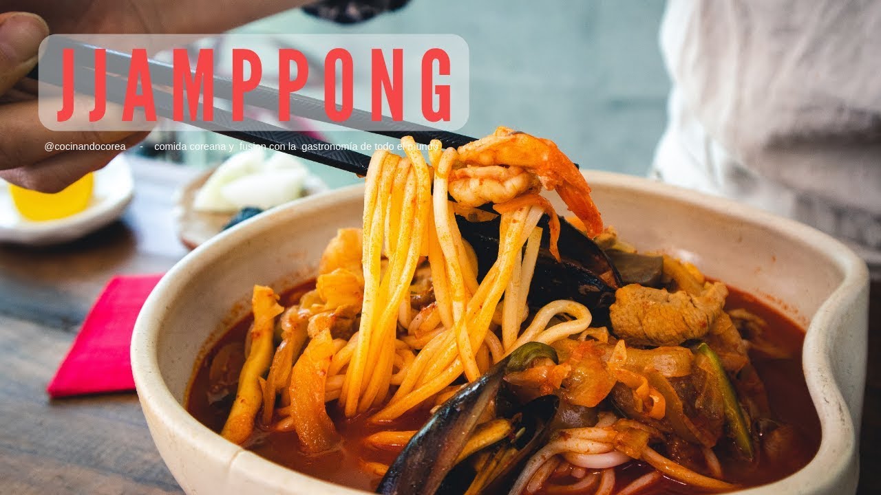 JJAMPPONGㅣFideo Picante con Mariscos y VerdurasㅣReceta de Jjamppong
