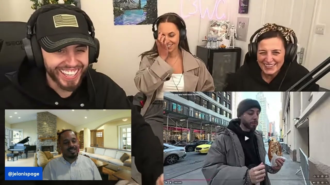 American reacts to British Guy trying iconic NY foods!