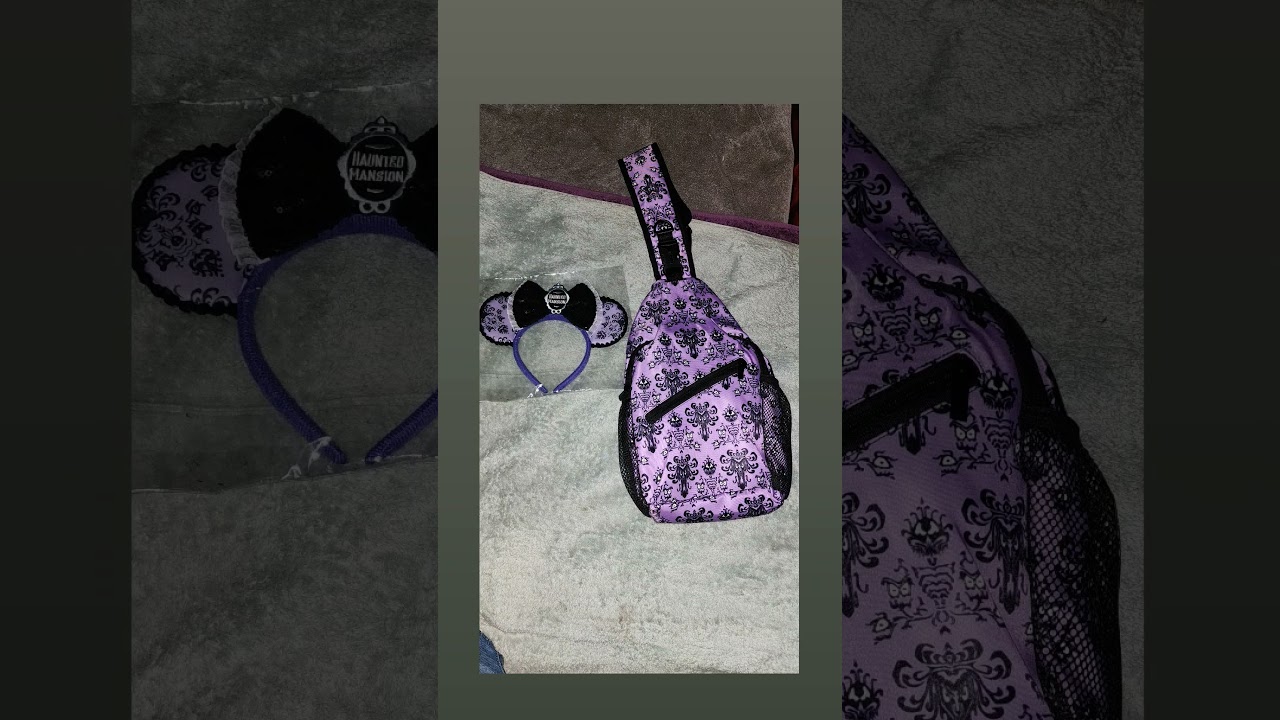 Haunted Mansion Crossbody backpack & Ears💜🖤💚🏛👻✨️ 