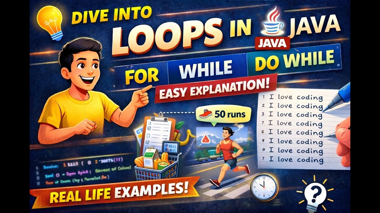 Java Loops Made SUPER EASY | For, While & Do-While Explained with Real Life Examples | Spentarn