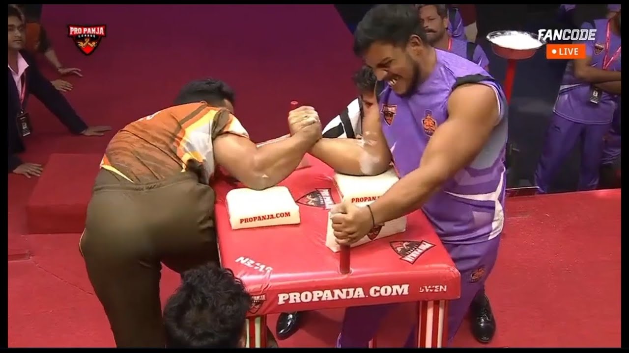 Sachin Goyal vs Tejas Gopi 🔥@ProPanjaLeague #armwrestling #armwrestlingtv