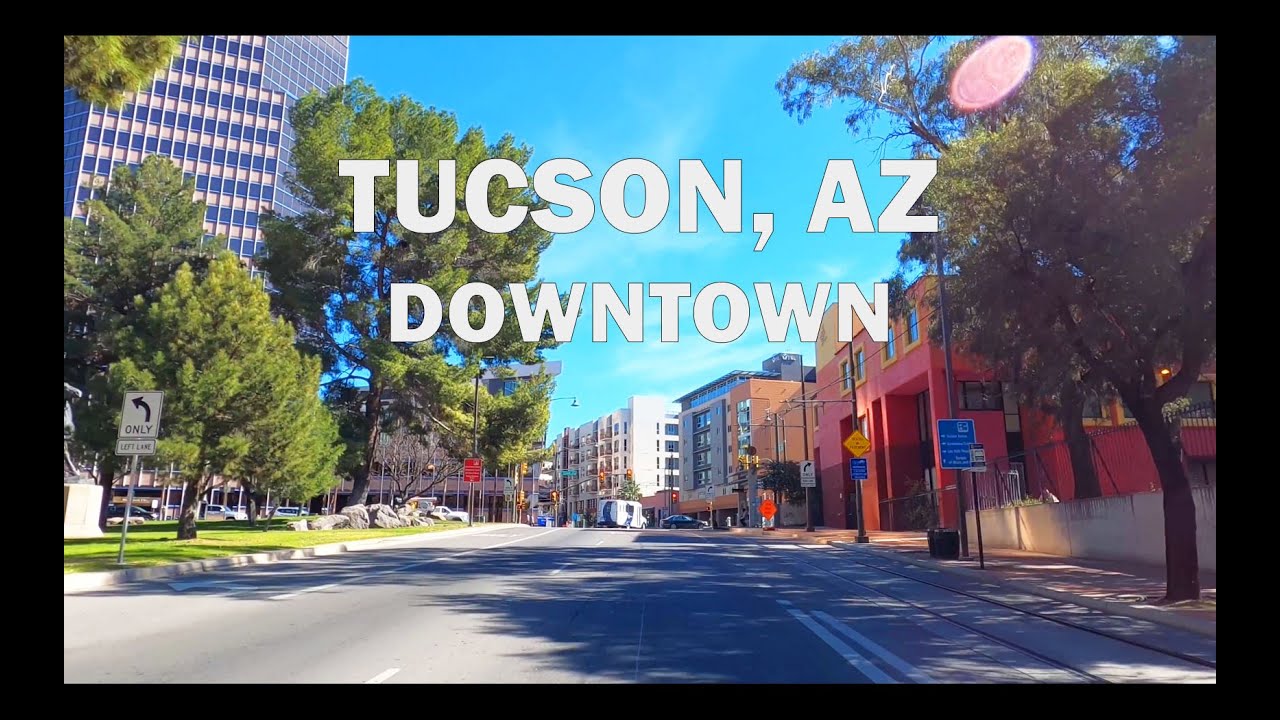 Tucson, AZ - Driving Downtown 4K