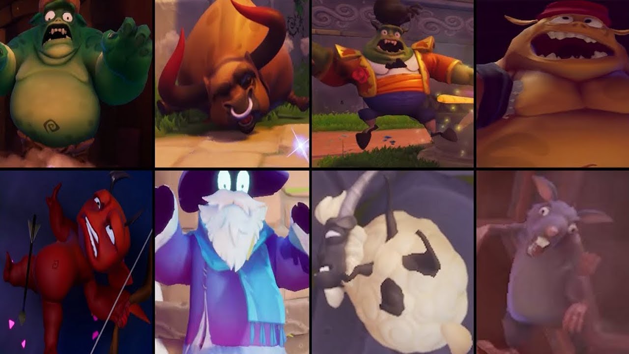 Spyro 1 Reignited Trilogy - Many Face Animations and Expressions Including Death Scene