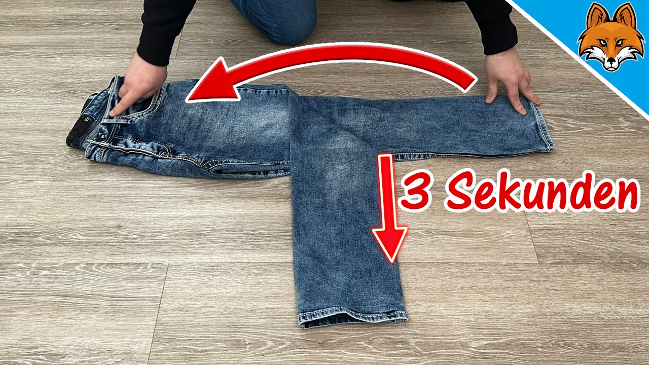 Fast NIEMAND kennt diese 4 Hosen falten Tricks💥(Überraschend Genial)🤯