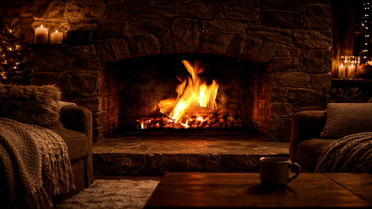 Study with Fireplace 🔥 8 Hours of Authentic Fire Sounds