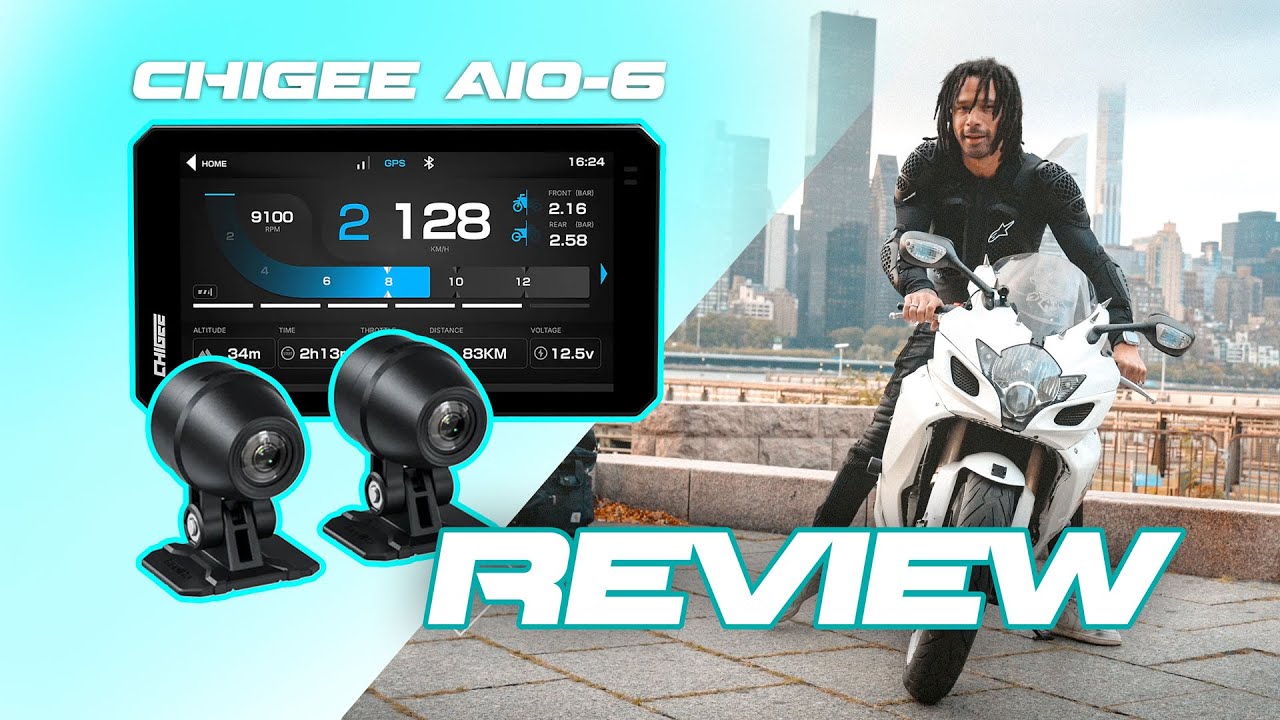 CHIGEE AIO-6 Smart Ride Display & Dual Dash Camera Review On A Sportbike Motorcycle
