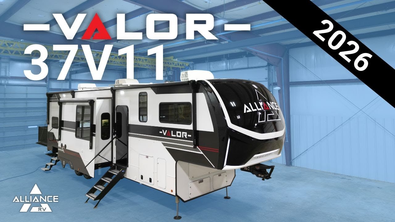 Alliance RV | 2026 Valor 37V11 Tour: L-Sofa | 11' Garage | King Bed Slide | Residential Kitchen