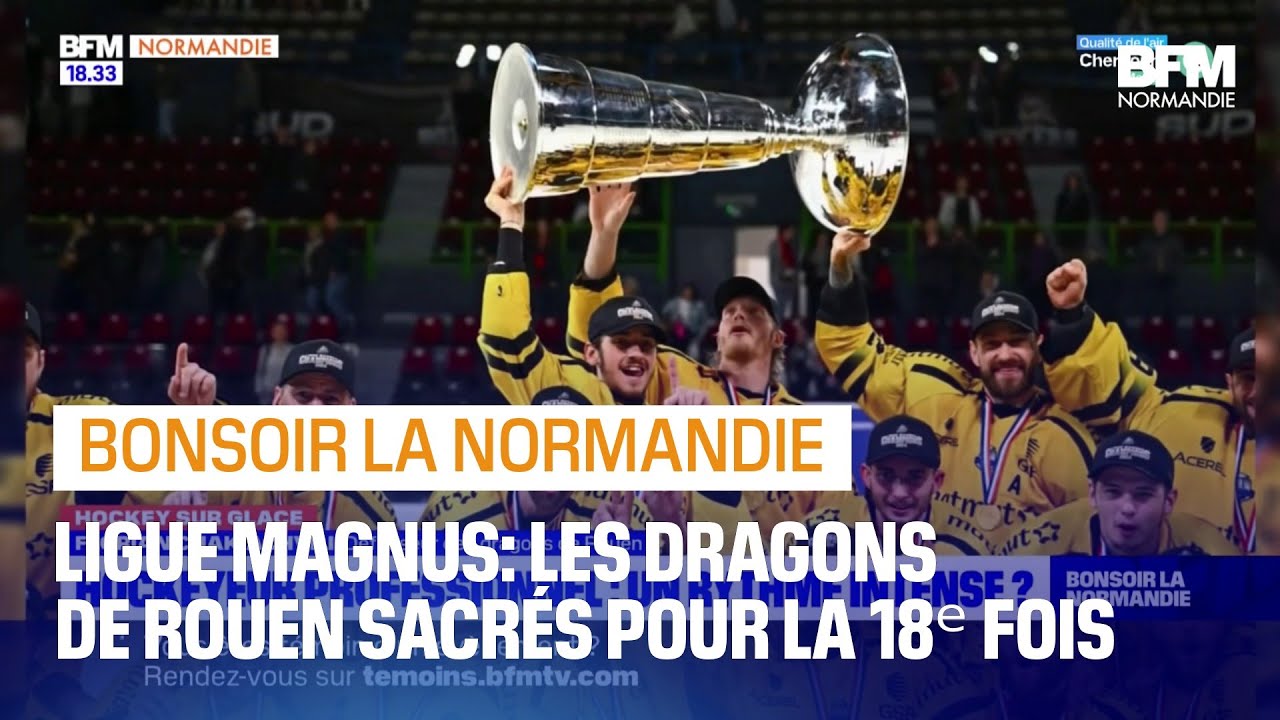 Hockey sur glace: les Dragons de Rouen sont champions de France