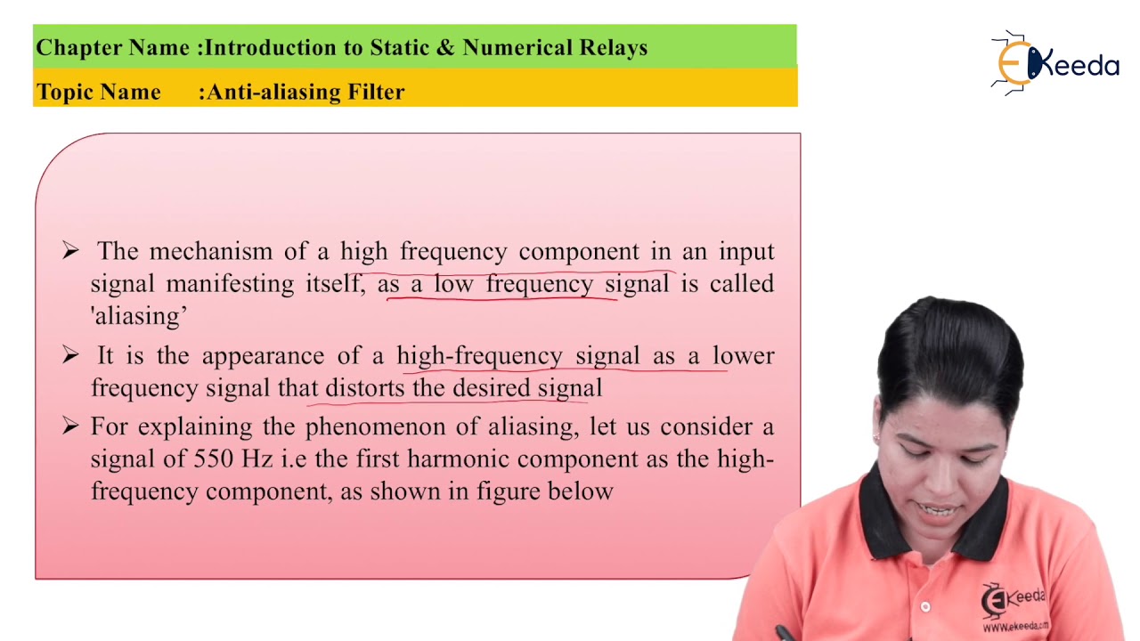Anti Aliasing Filter - Introduction to Static and Numerical Relays
