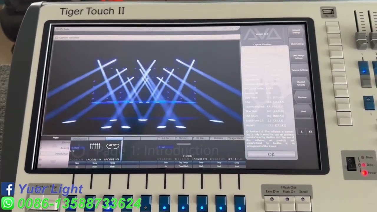 Tiger Touch II 17.1 Lighting Console &ndash; Powerful Touch Screen Control with 4096 DMX Channels