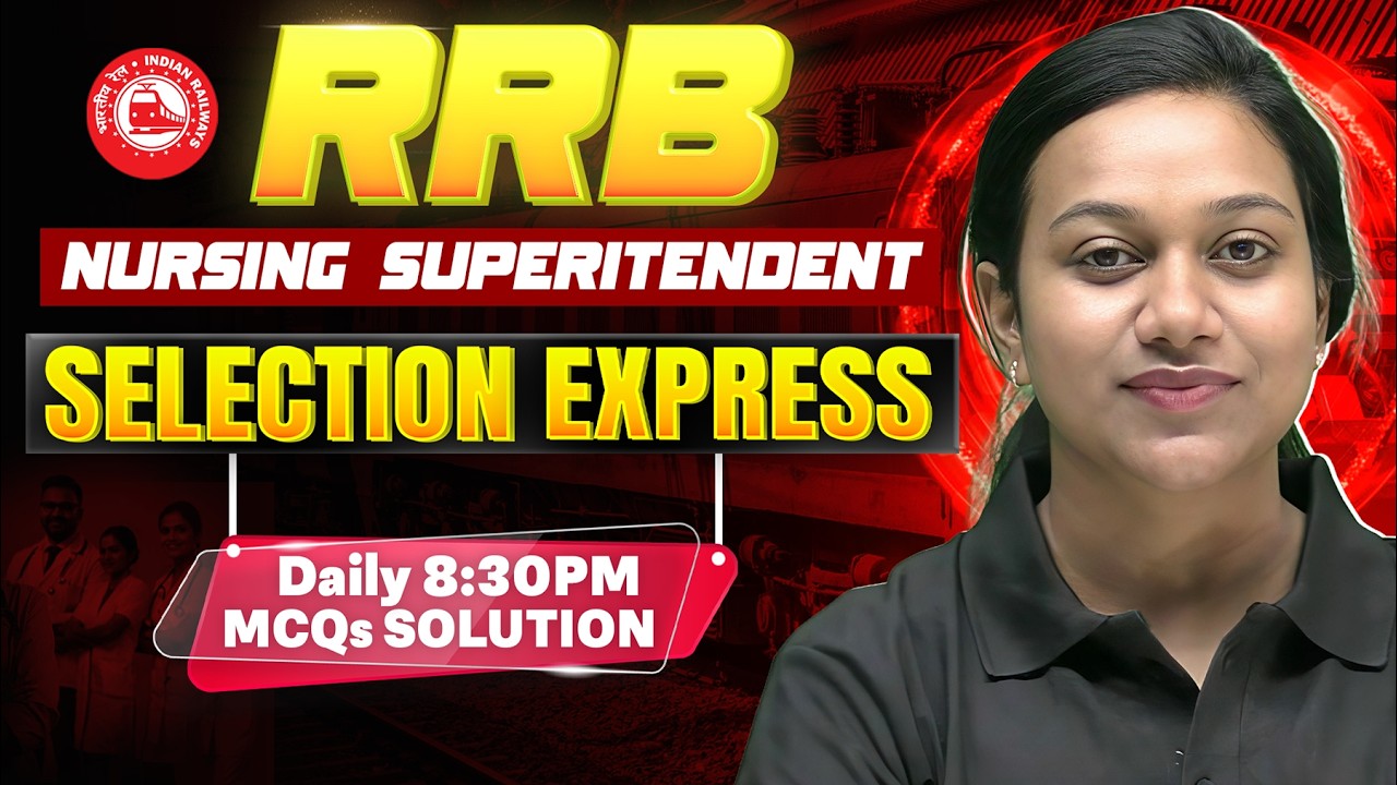 RRB Nursing Superintendent 2026 PYQs | Monika Mam Live | Daily 8:30 PM | Nursing Peeth Lucknow