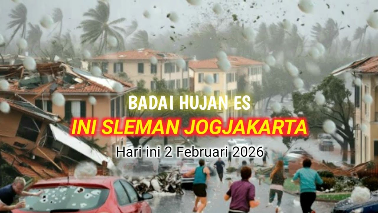 GEMPAR..!! HUJAN ES & BADAI TERJANG KAB SLEMAN JOGJAKARTA