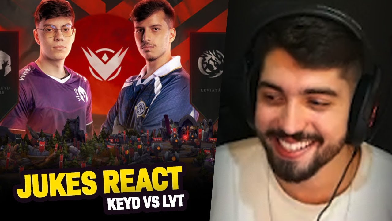 JUKES - O NIVEL TA MELHORANDO!  REACT VIVO KEYD vs LEVIATAN - PRIMEIRO DIA DA LTA SUL