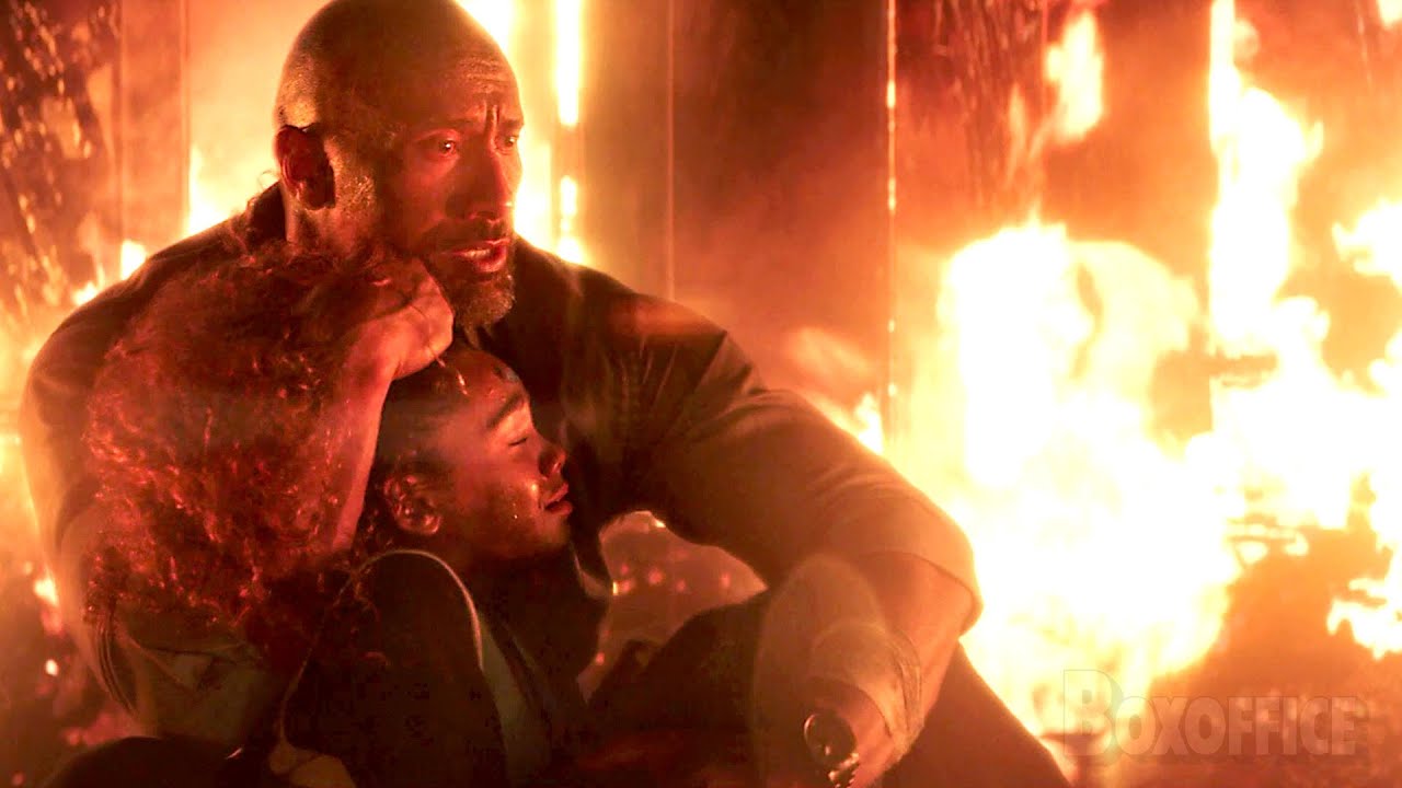 The Rock does the unthinkable for his daughter | Skyscraper | CLIP