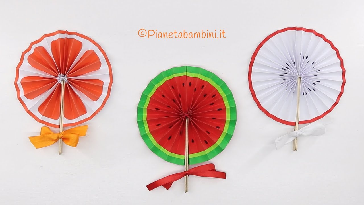 Ventagli di Carta Fai Da Te per Bambini