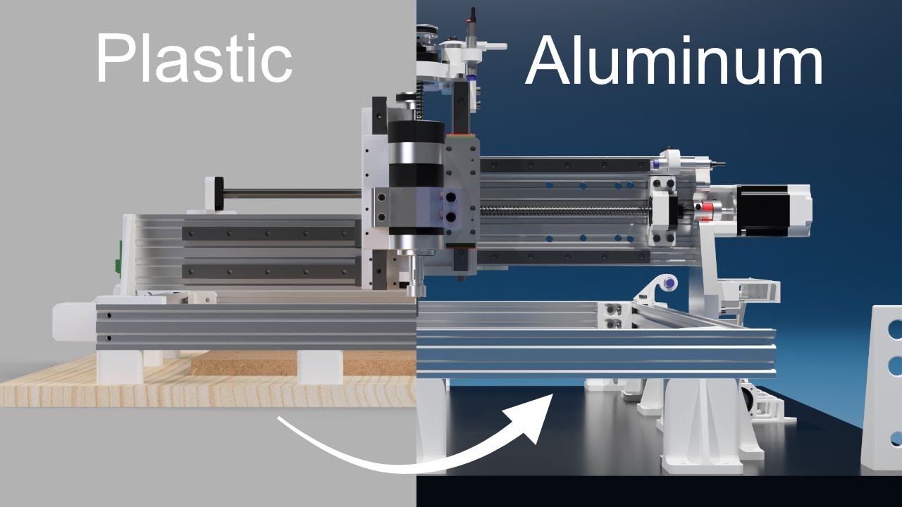 CNC Router Upgrade: Replacing Plastic with Aluminum