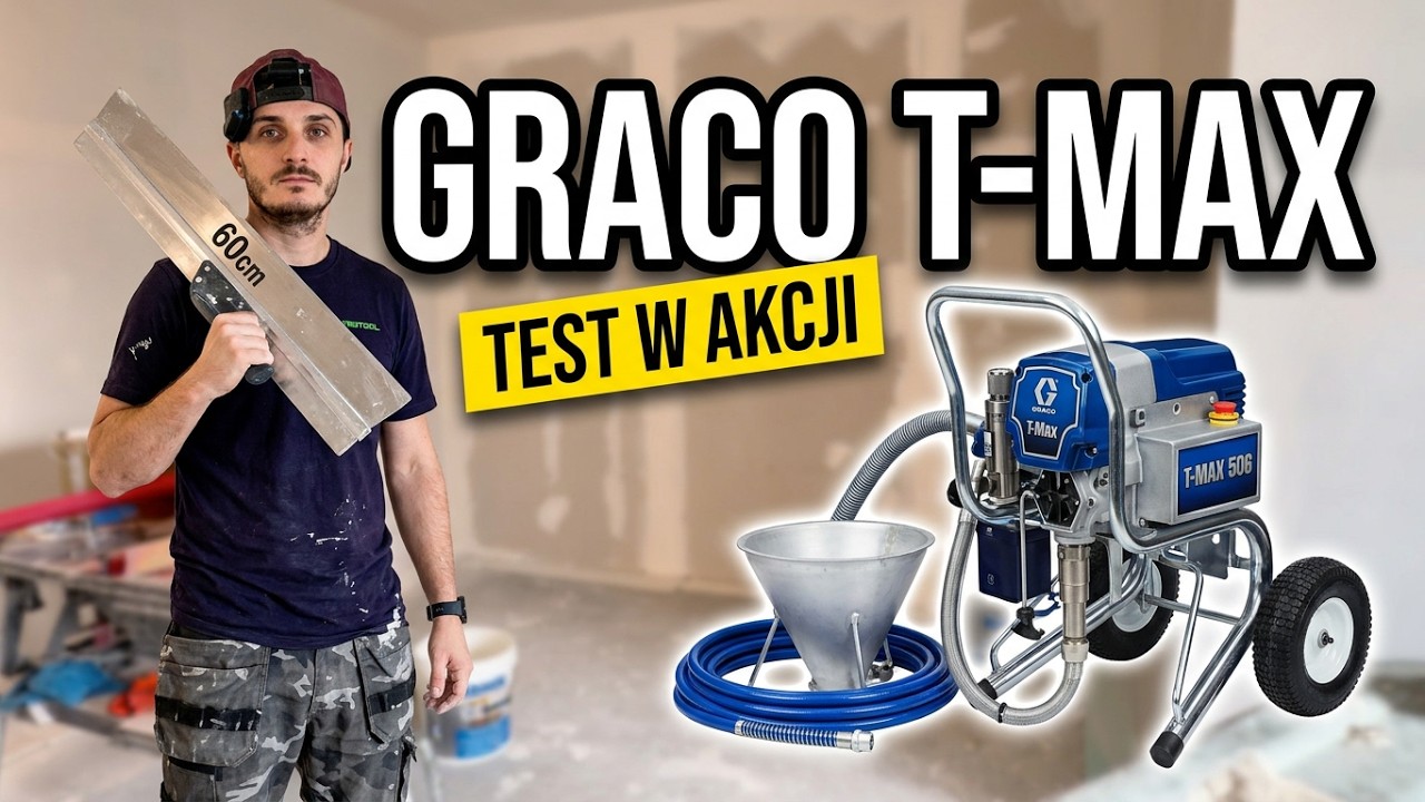 Jak szpachlować ściany natryskowo?  Graco T-Max 506 w akcji!