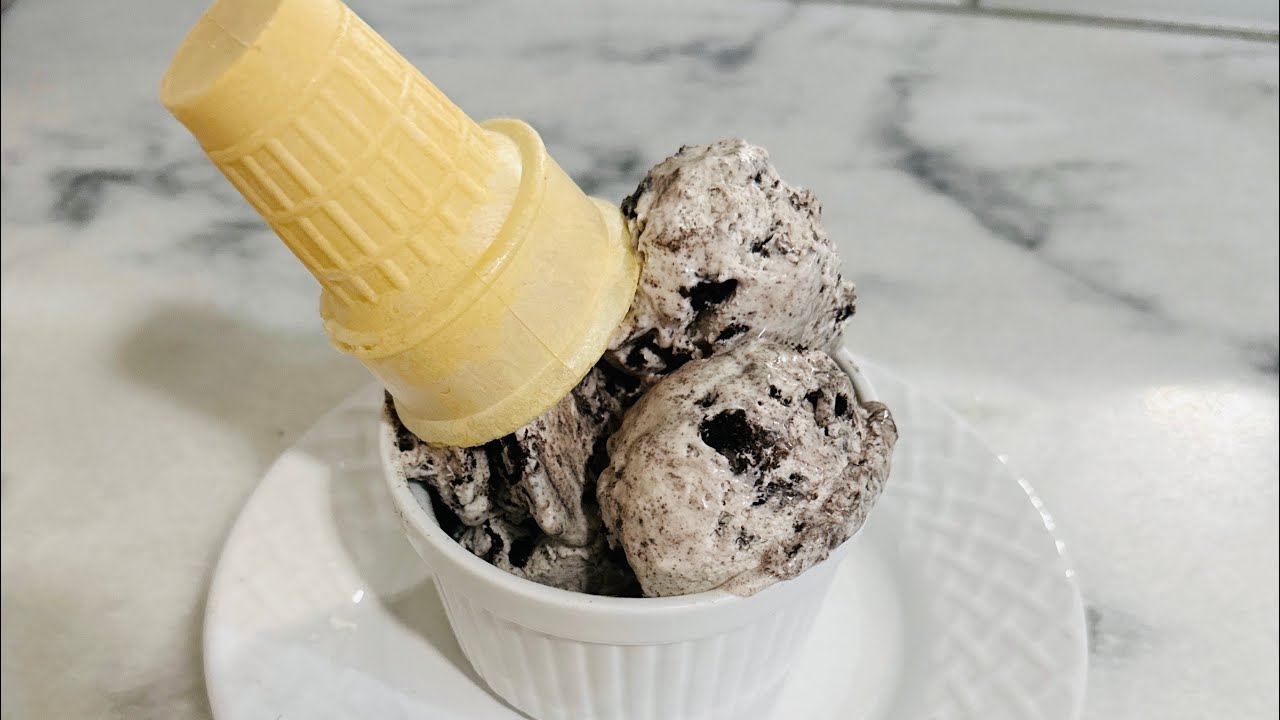 Nieve de galletas con crema 