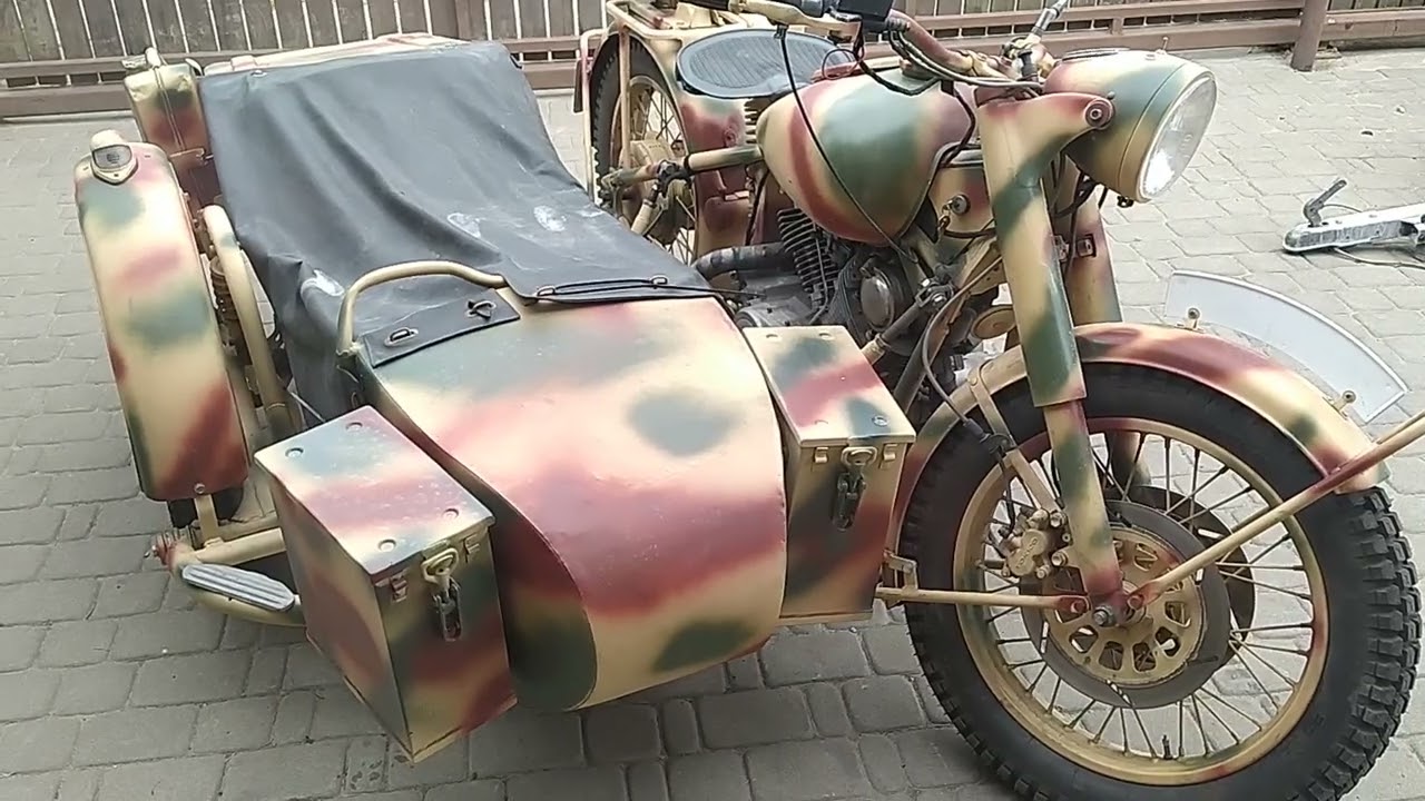 dniepr m72 BMW sidecars replica  kundel silnik xv1000 motocykl z wózkiem