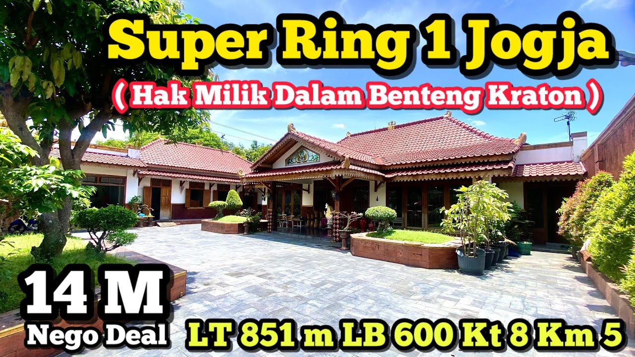 Jual Cepat !!! Ring 1 Jogja Super Exclusive SHM dalam Benteng Kraton Jogja