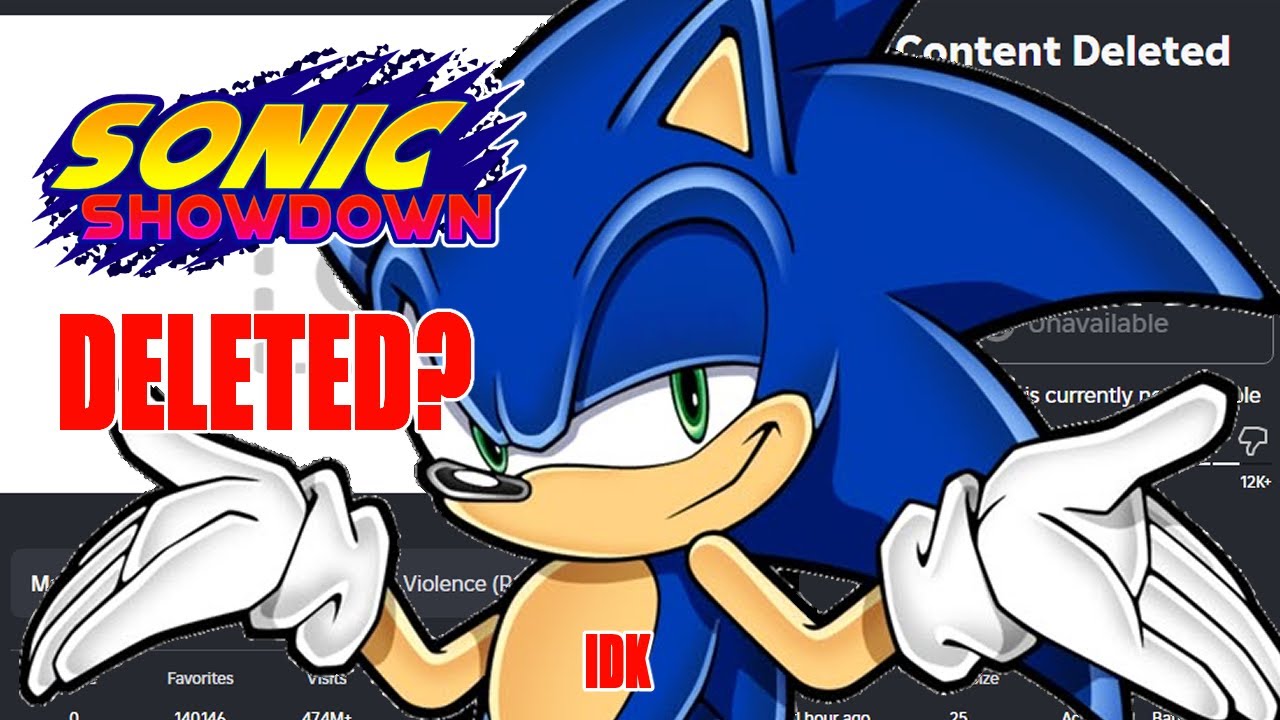 SONIC SHOWDOWN УДАЛЕН!?!?!?!?!?!?
