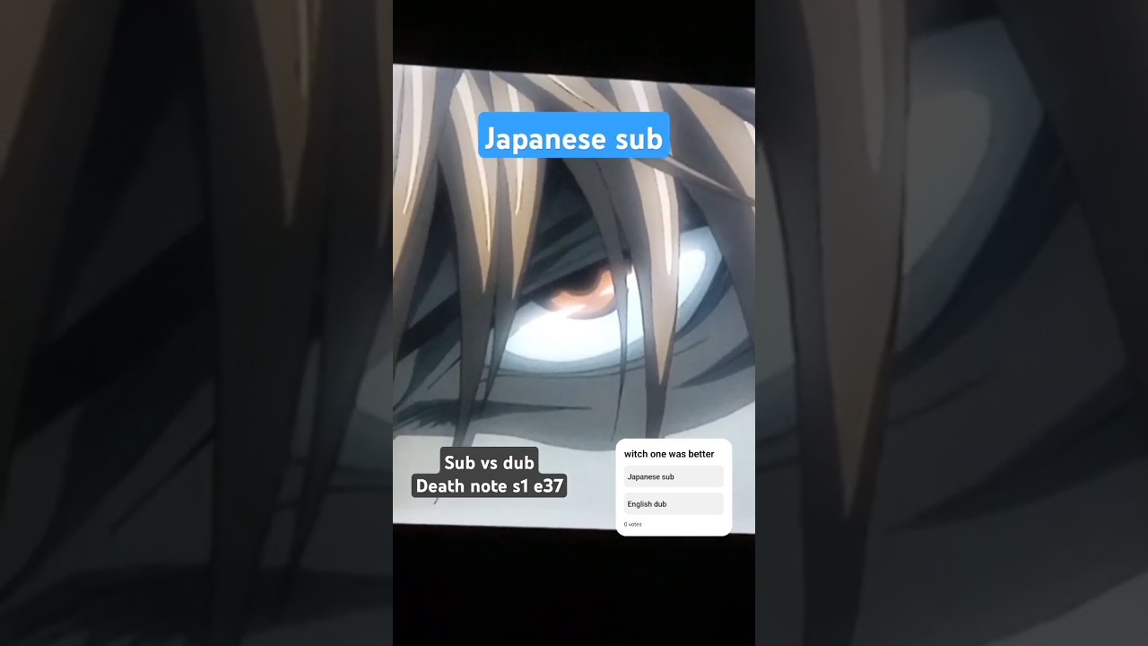 Light went insane at the end #deathnote #subvsdub #japanesesub #englishdub