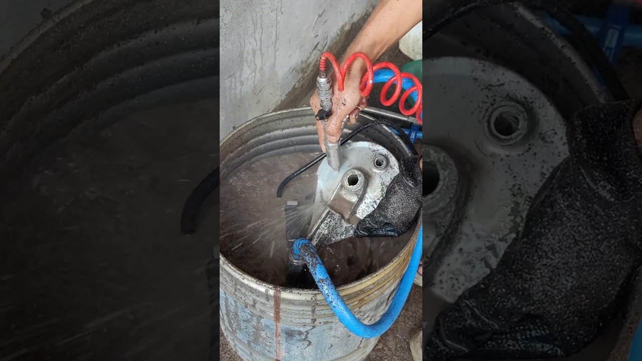 Cat TERKUPAS !! Vaporblasting kompresor kecil 1HP 26 LITER pasir Bangunan