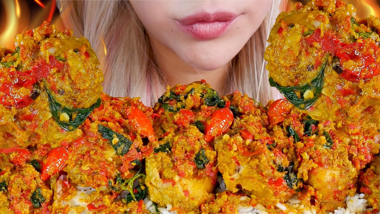 KALAP❗️🤩 ASMR AYAM RICA RICA PEDAS 🔥🌶 HOT AND SPICY INDONESIAN STYLE CHICKEN