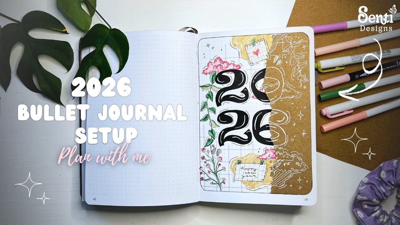 2026 BUJO PLAN WITH ME II cozy plants & clouds ✨
