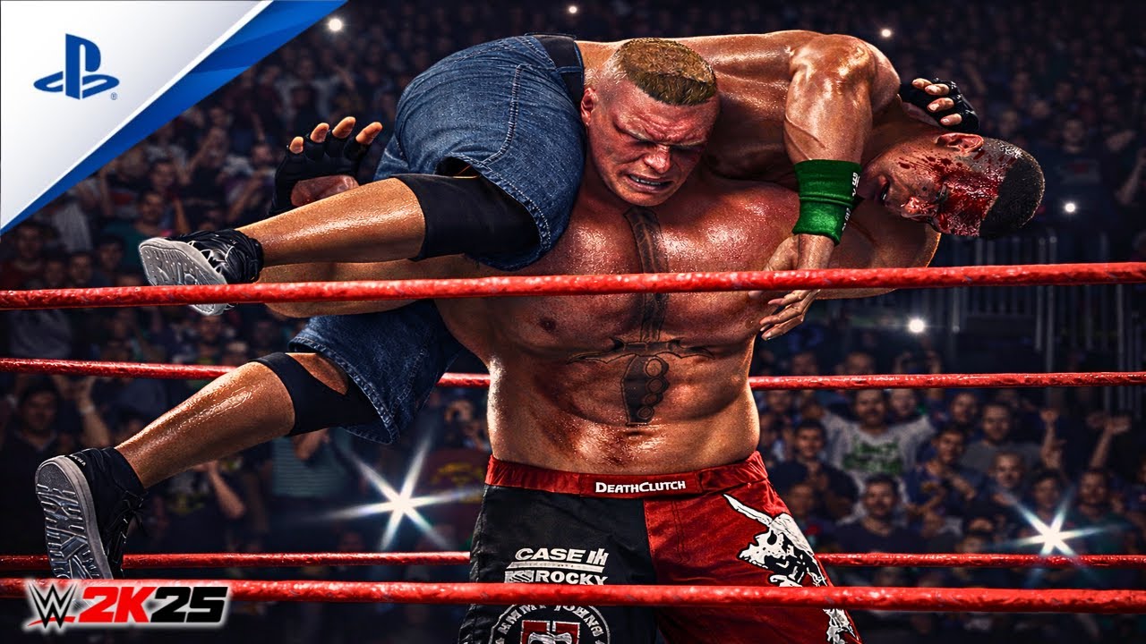 WWE 2K25 — Brock Lesnar vs John Cena | No Holds Barred Match | Unforgiven 😳🔥