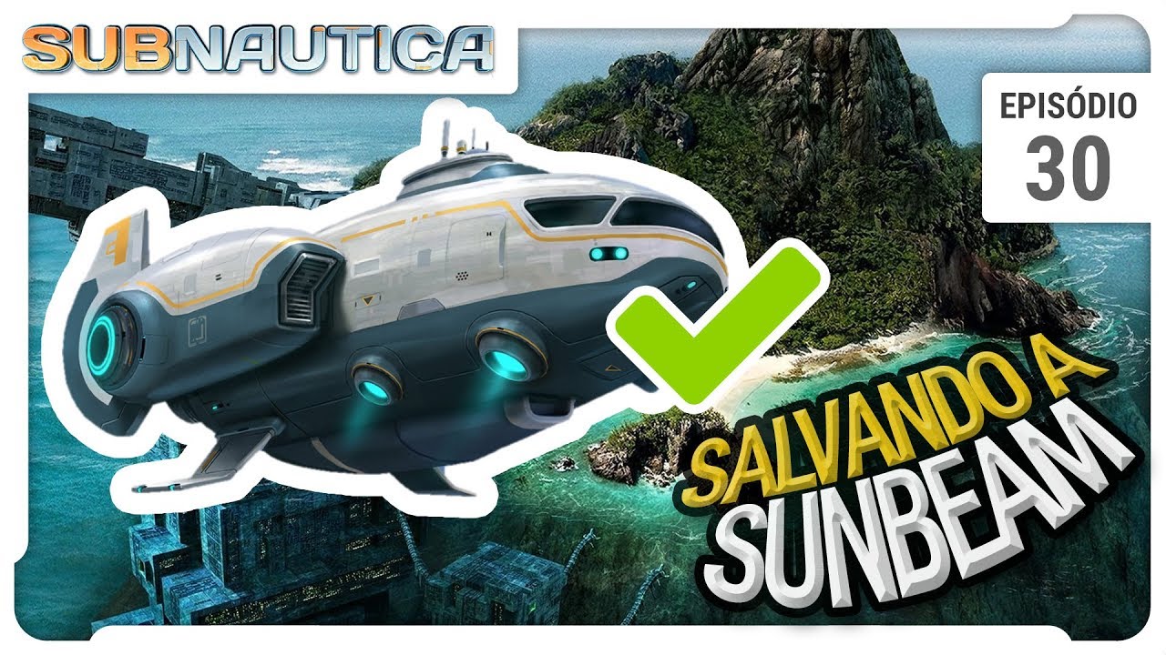 Subnautica SE02 - Salvando a Sunbeam! Desativando a arma antes dela pousar - Ep 30 - legendado