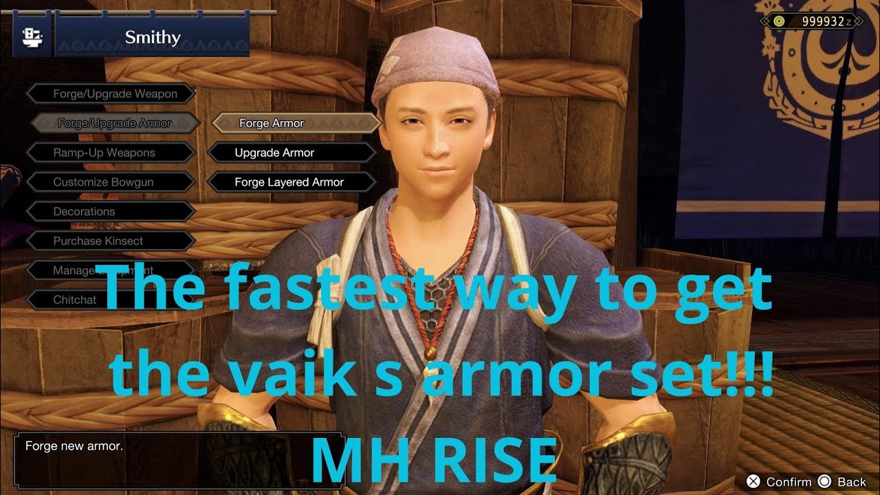monster hunter rise - mh rise - vaik s armor unlock - fastest way to get