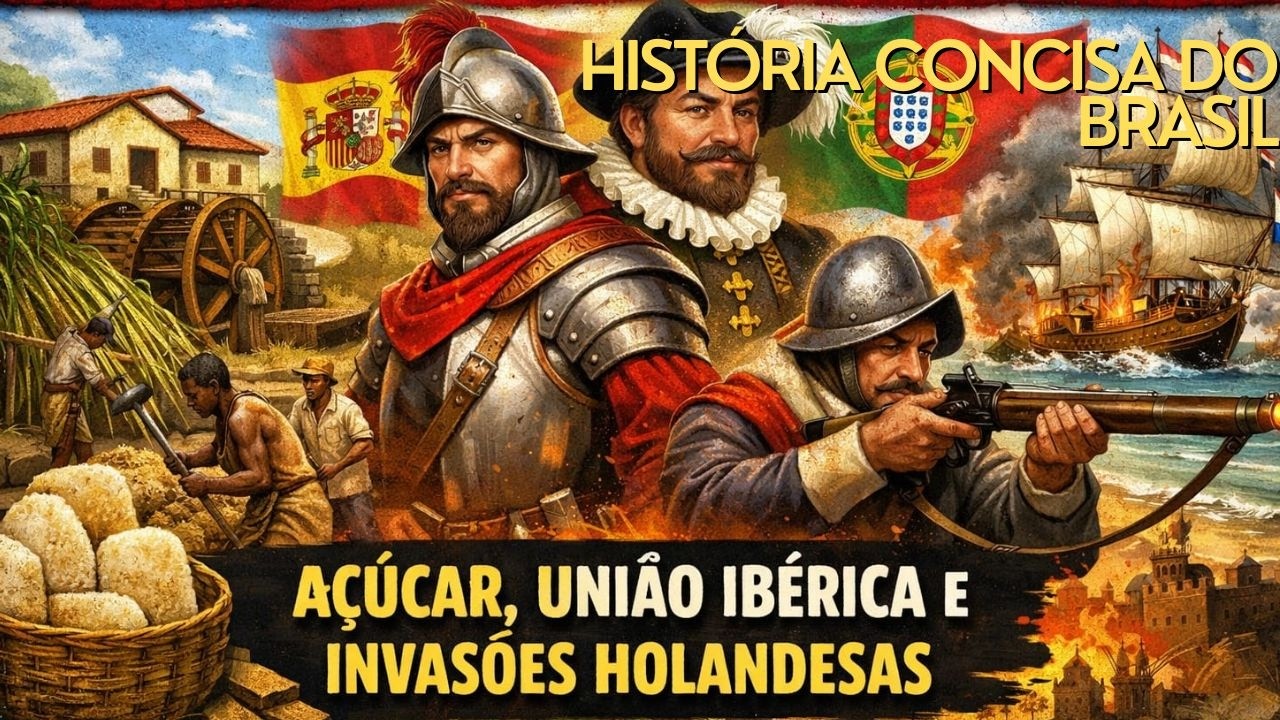 História do Brasil Colonial: Açúcar, União Ibérica e Invasões Holandesas