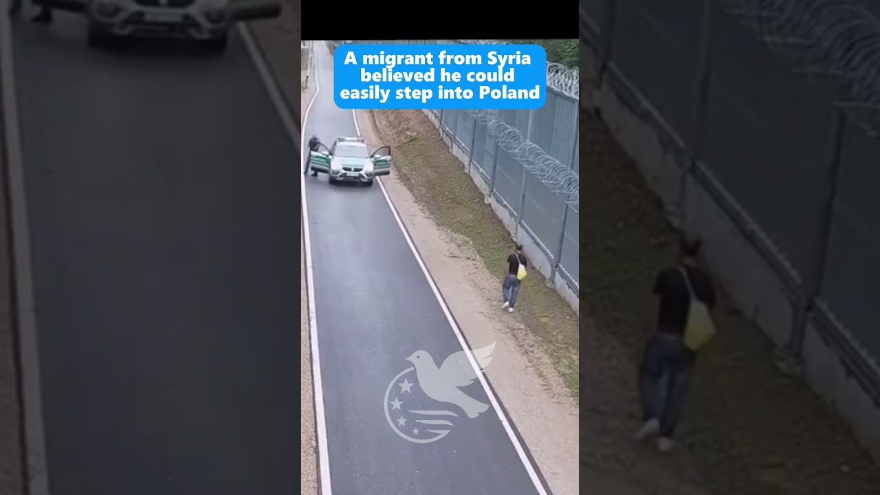 Why was he climbing the border fence? #poland #border