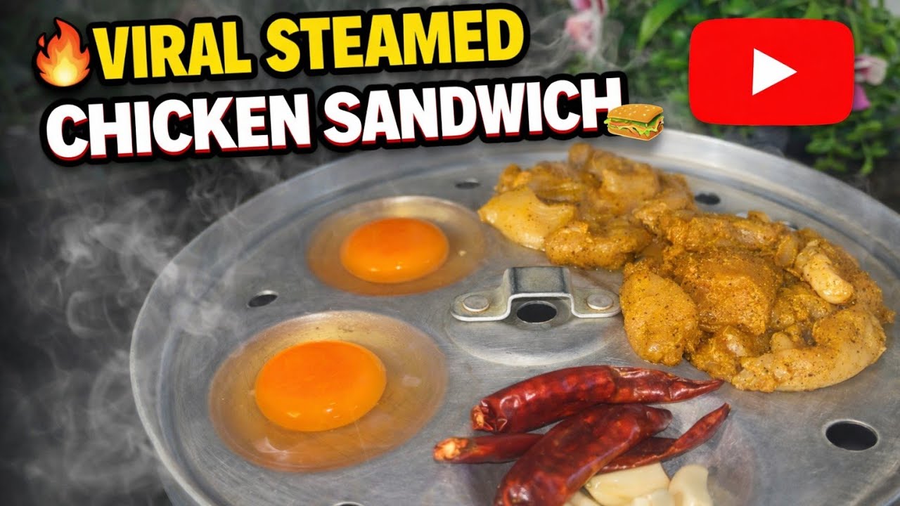 Viral Steamed Chicken Sandwich 🥪 |Iftar Snacks 