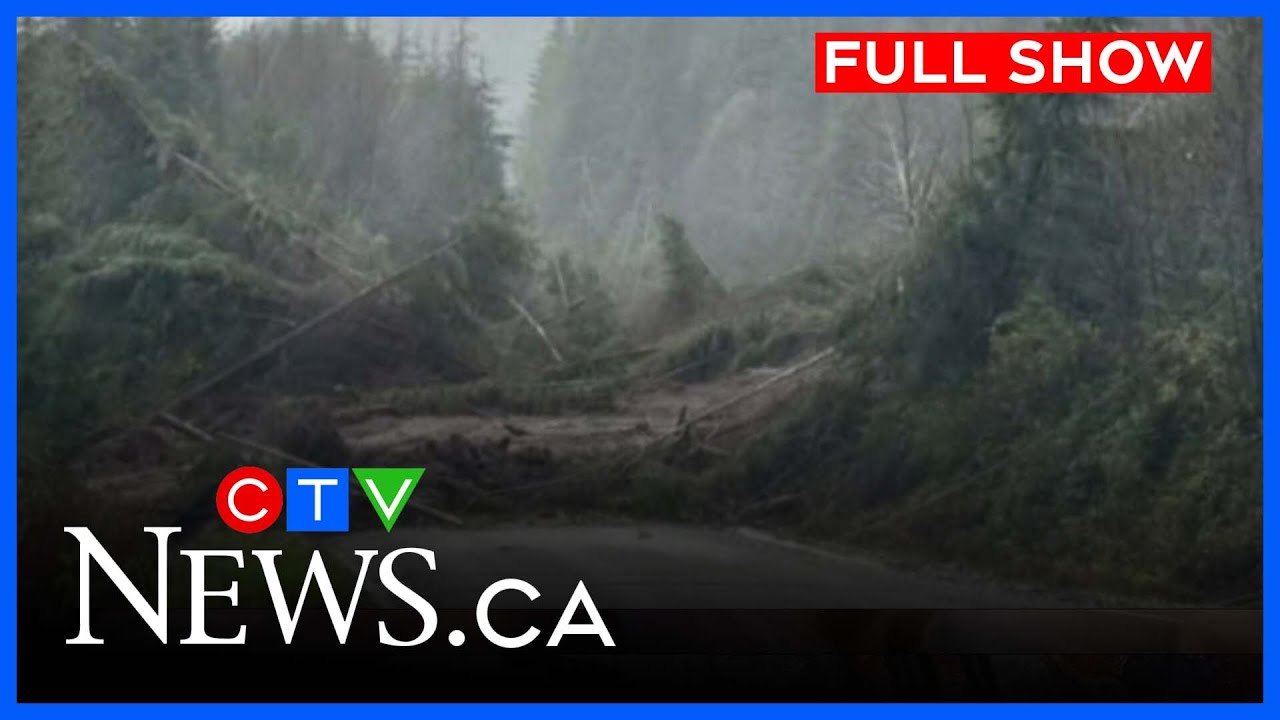 Ветер, проливной дождь и оползни обрушились на остров Ванкувер | CTV News Vancouver Island | 24/2...