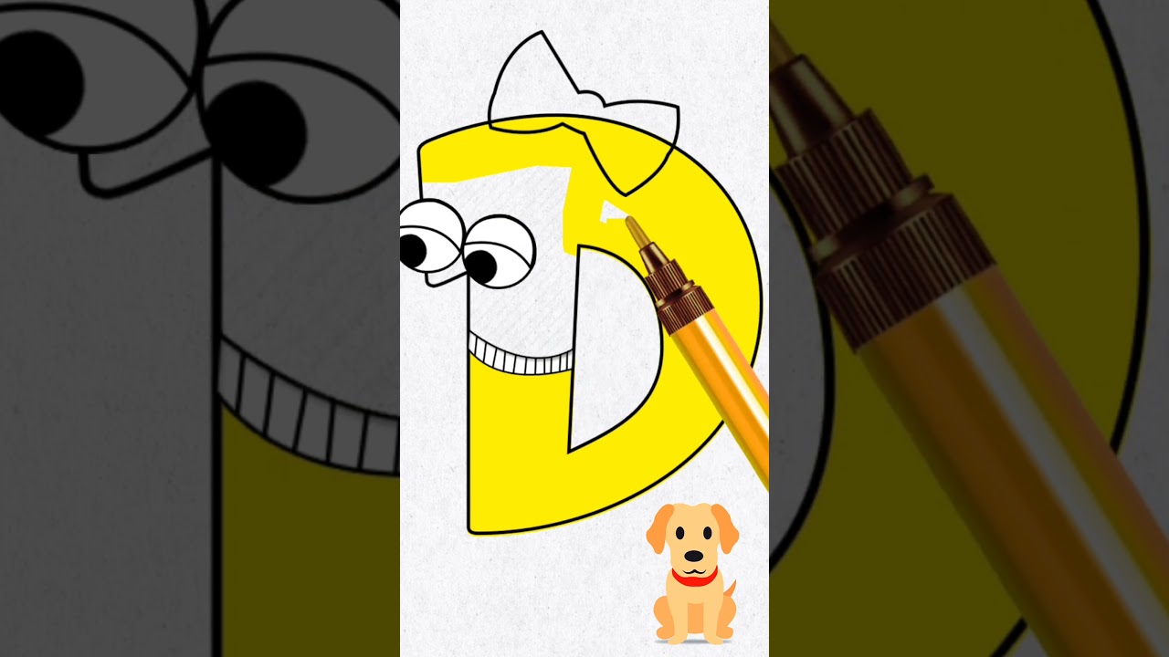 abcd, D for dog, #abcd #toddlers #viral #trending #ytshorts #kidssong #dog #coloring #drawing