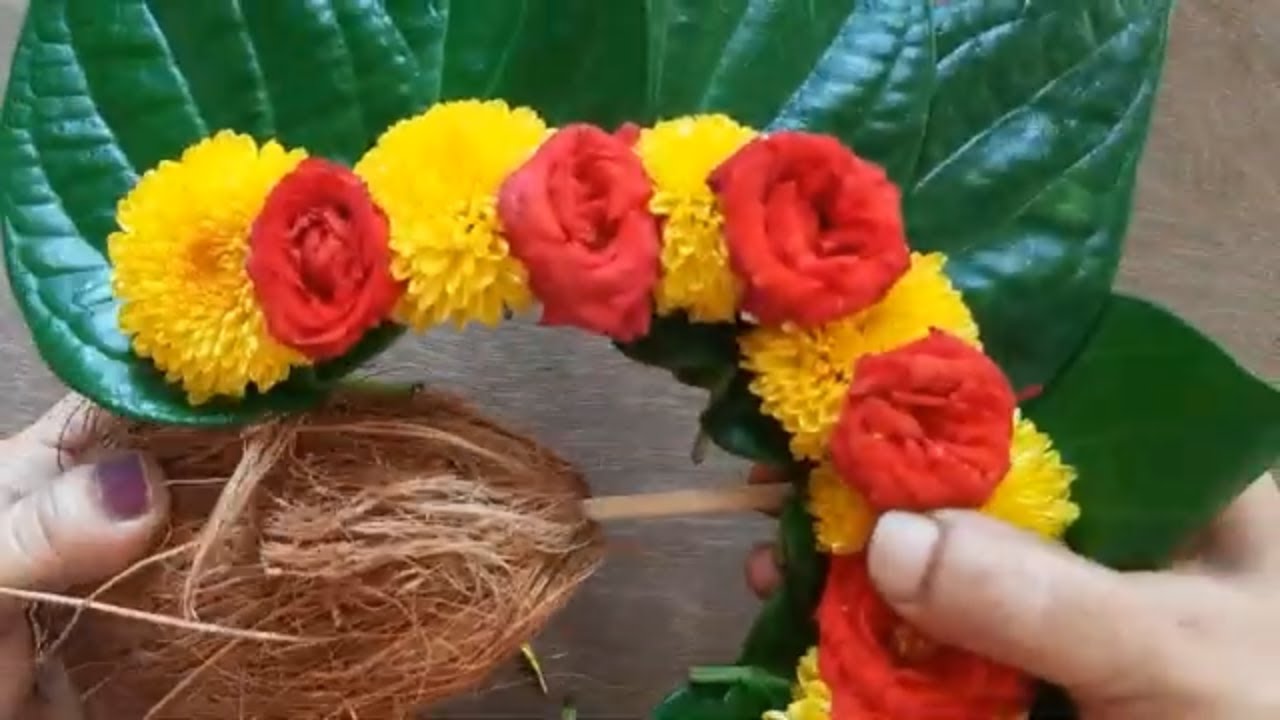 Betel Leaf  Crown making/ Kiritam for Varamahalakshmi  Puja| Pooja decoration ideas | A2 Crafts
