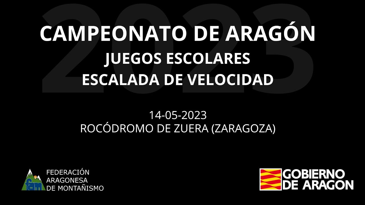 CAMPEONATO DE ARAGÓN DE JJEE DE ESCALADA DE VELOCIDAD 2023