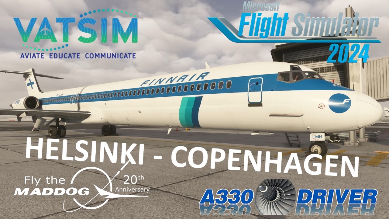 Finnair MD-80 Retro Flight | HELSINKI - COPENHAGEN VATSIM FLIGHT | Real Airline Pilot