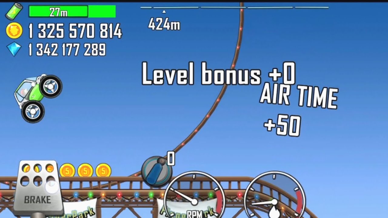 hill climb racing hacked version gameplay #hillclimbracing