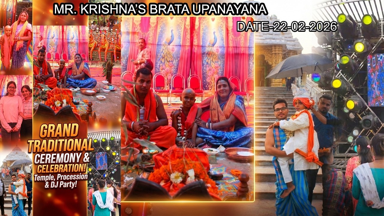 Krishna Brata Upanayana Ceremony 🎉 | Odia Ritual | Full Function | Food & DJ Dance