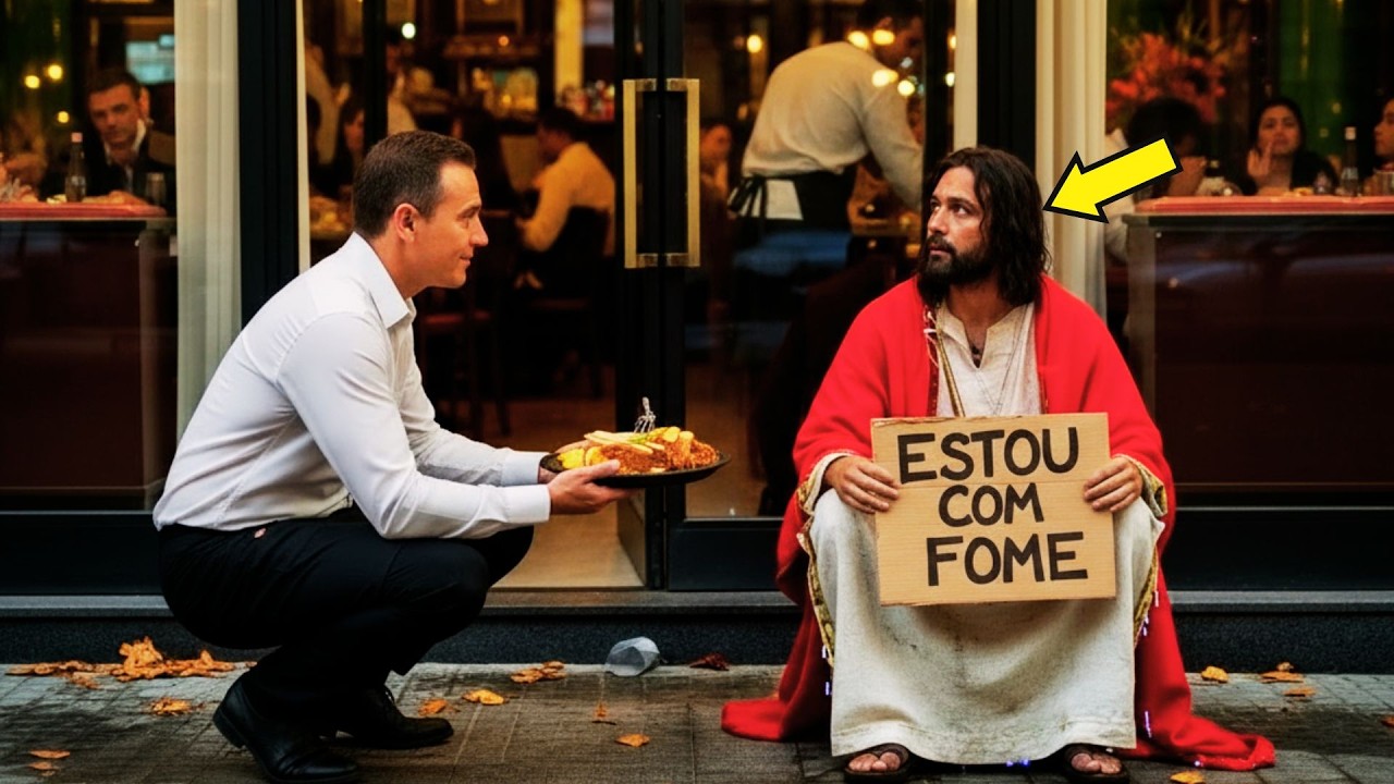 VOU PERDER MEU EMPREGO MAS VOU TE ALIMENTAR, DISSE O GARÇOM AO MENDIGO |ELE NÃO SABIA MAS ERA JESUS