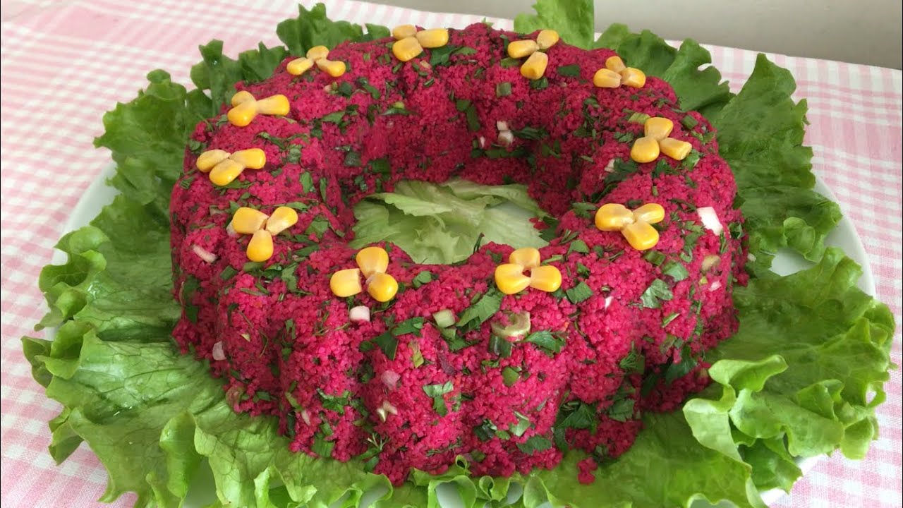 KOLAY SALATA TARİFLERİ💯KIRMIZI PANCARLI BULGUR SALATASI NASIL YAPILIR