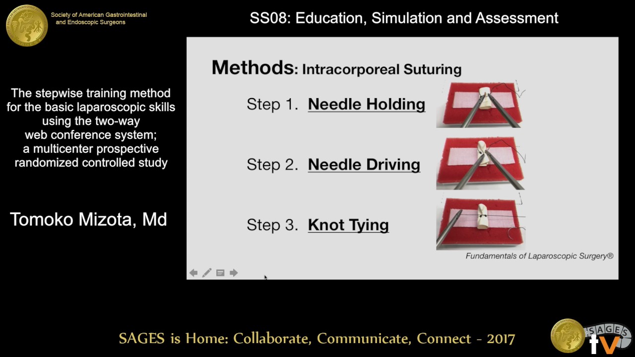 The stepwise training method for the basic laparoscopic skills using the 2-way web conference system