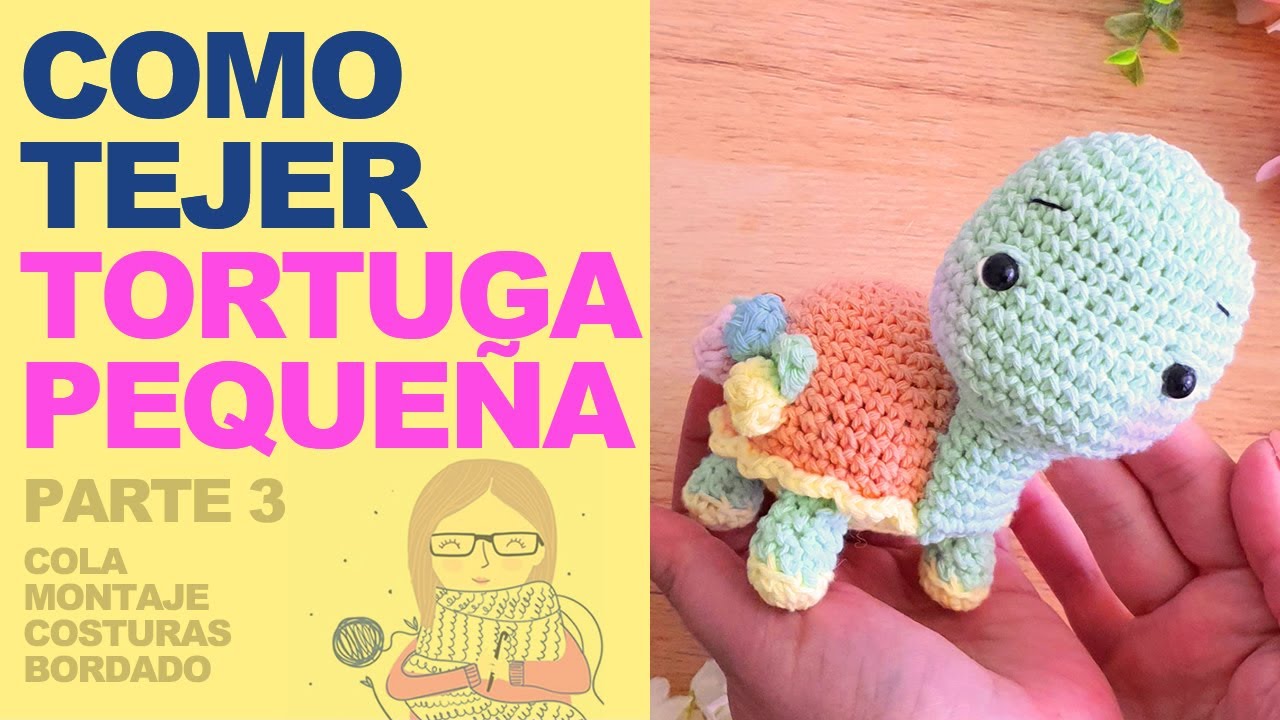 Como tejer TORTUGA AMIGURUMI pequeña paso a paso en ESPAÑOL - PATRÓN GRATIS - tortuga crochet - P3