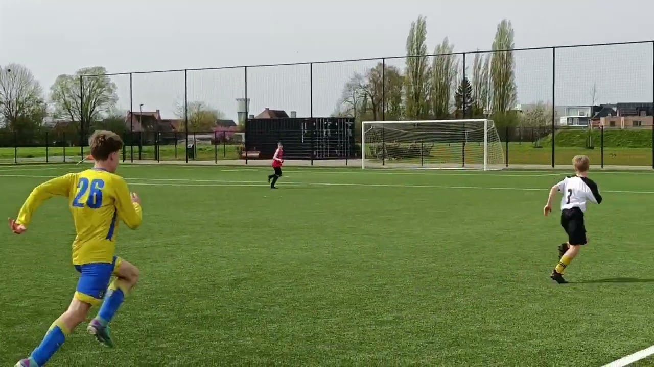 K.F.C. Merelbeke A 💛 Vs Lokeren Temse 🤍 U15 IP 2024. 2nd half part 1